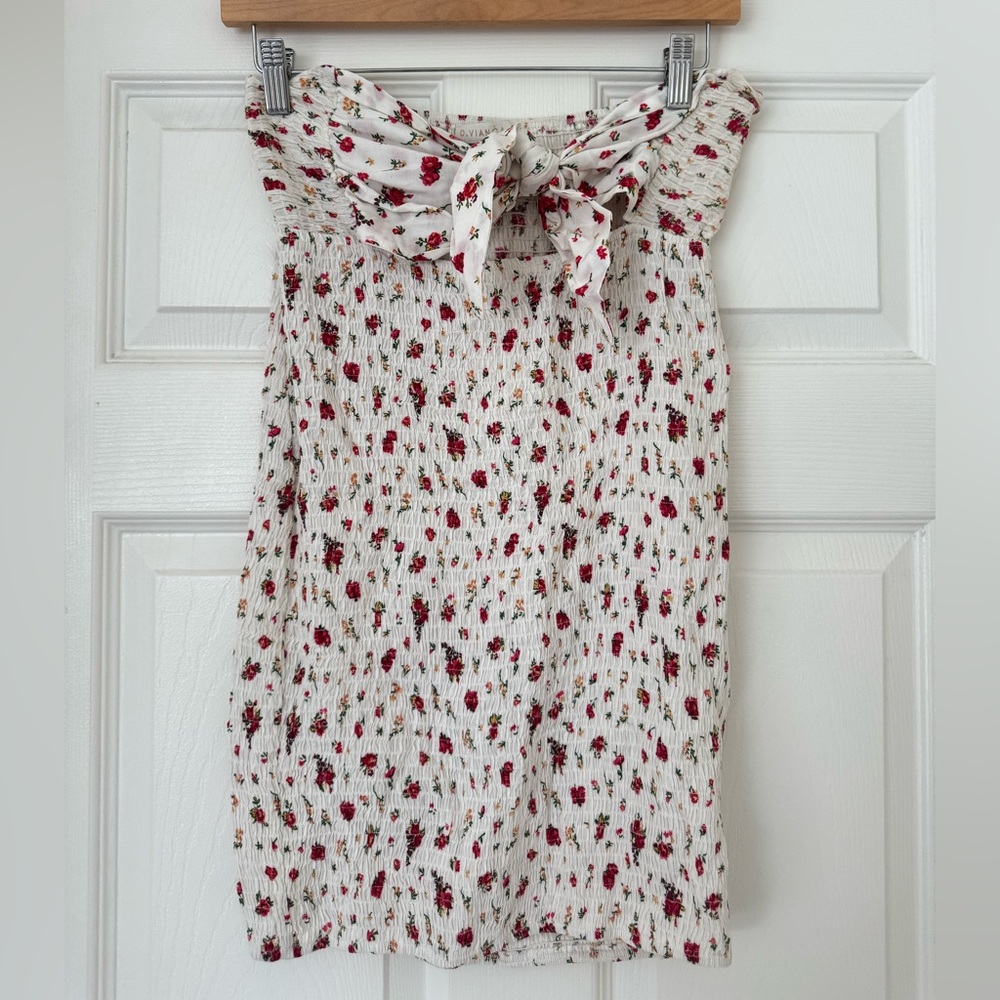 floral sleeveless mini dress